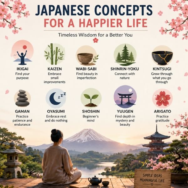 Japanese Concepts for a Happier Life