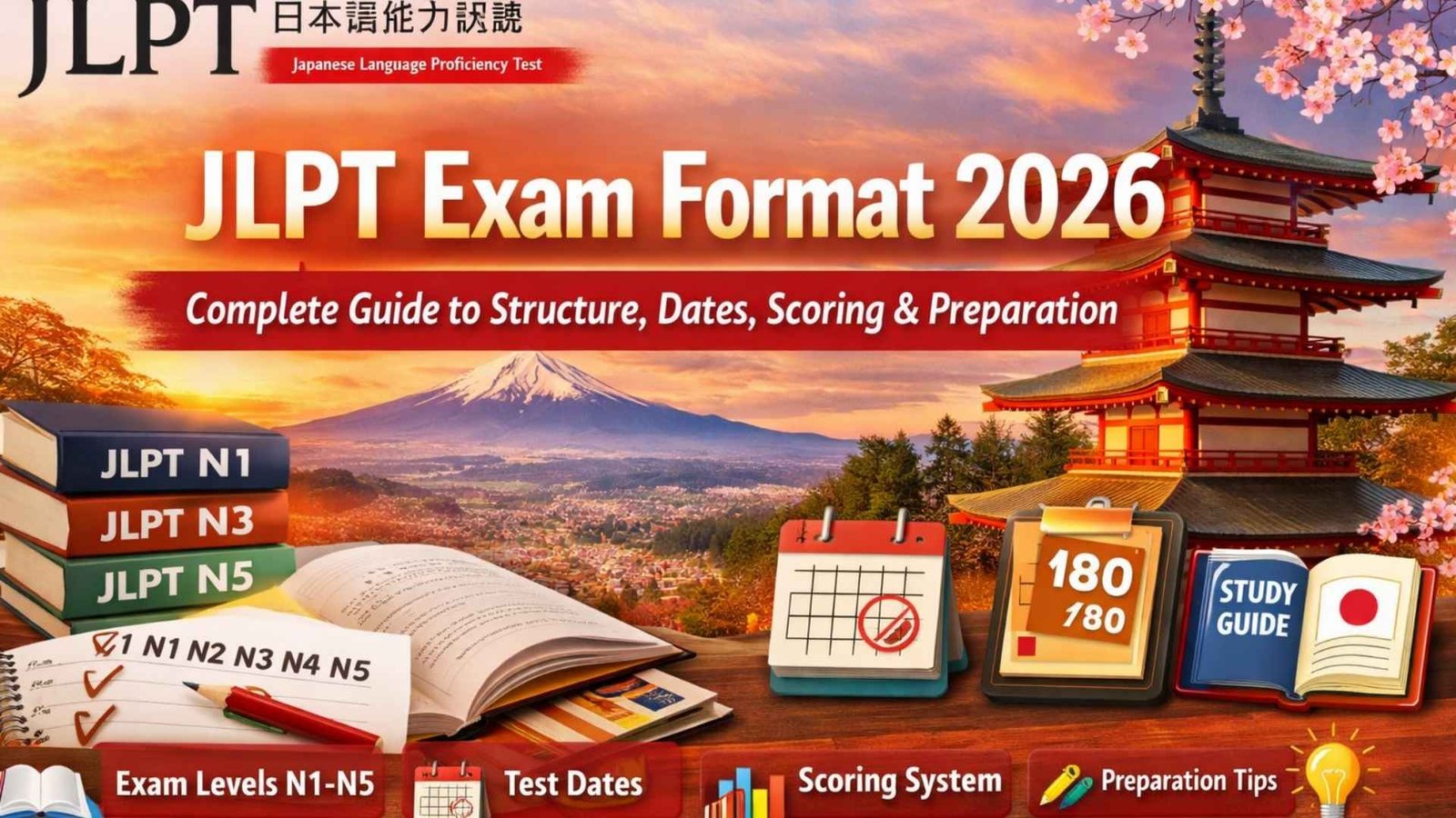 JLPT 2026 Exam Format – Section-wise Pattern, Important Dates & Preparation Tips